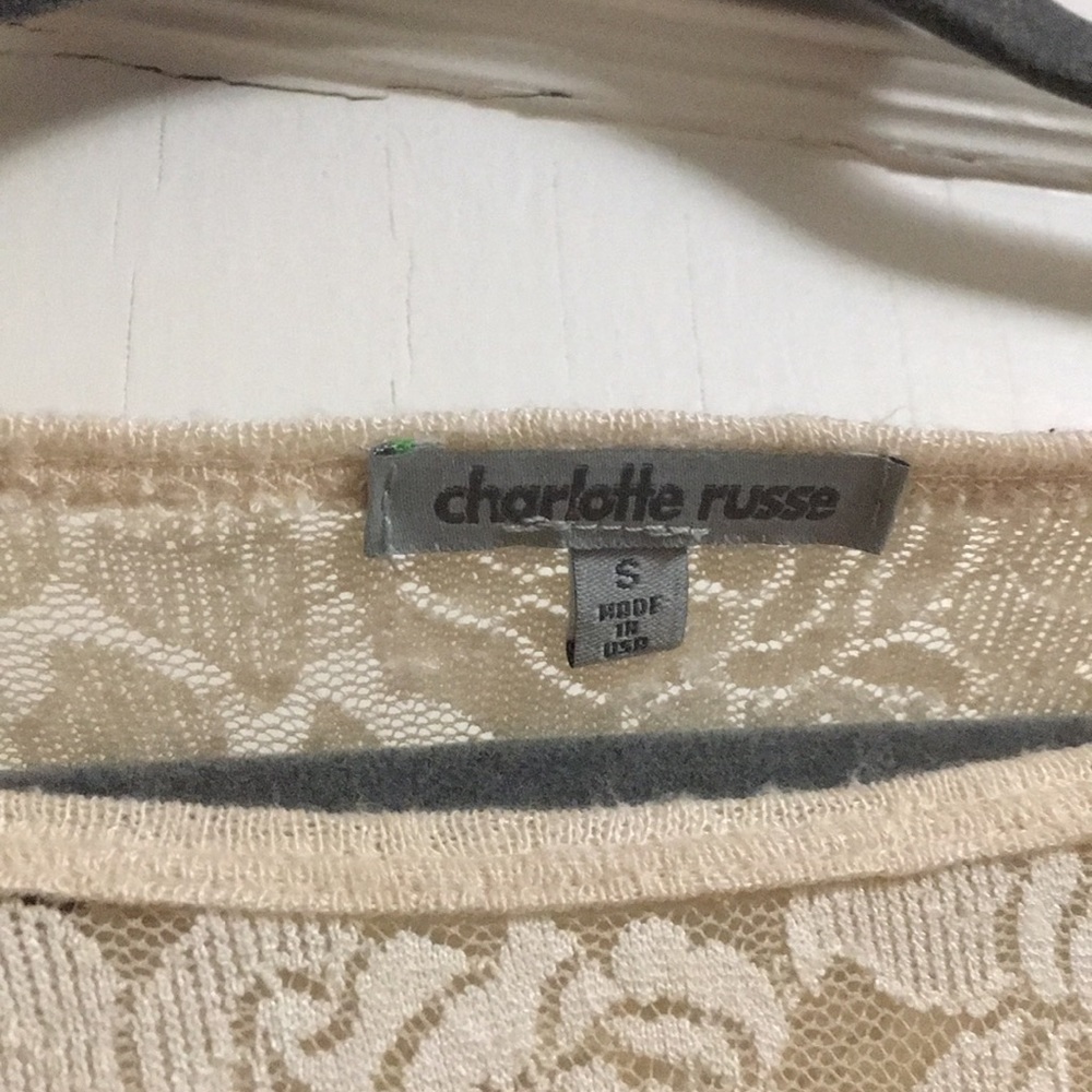 Cream colored formal flower top - Picture 3 of 4